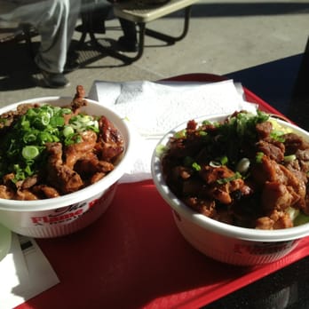 Flame Broiler - My Works Bowl, along with Kathy's Half & Half Bowl. - Fast Food Near Me - San Diego, California