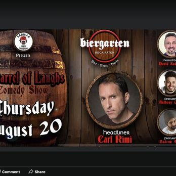 Biergarten - extraordinary comedian - German Near Me - Boca Raton, Florida
