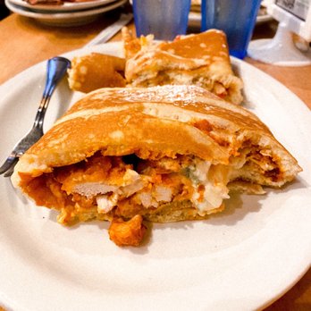 Brownstone Pancake Factory - Buffalo Chicken Pancake Wrap - Breakfast & Brunch Near Me - Edgewater, New Jersey