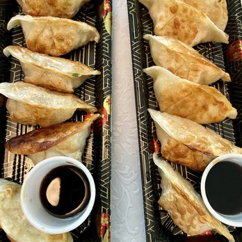 Lucky Sushi - A3. Pork Gyoza and A2. Vegetable Gyoza - Sushi Bars Near Me - Huntington Station, New York Lucky Sushi - A3. Pork Gyoza and A2. Vegetable Gyoza - Sushi Bars Near Me - Huntington Station, New York