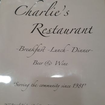 Charlie's Restaurant - Forest Park - Menu cover... - Breakfast & Brunch Near Me - Forest Park, Illinois