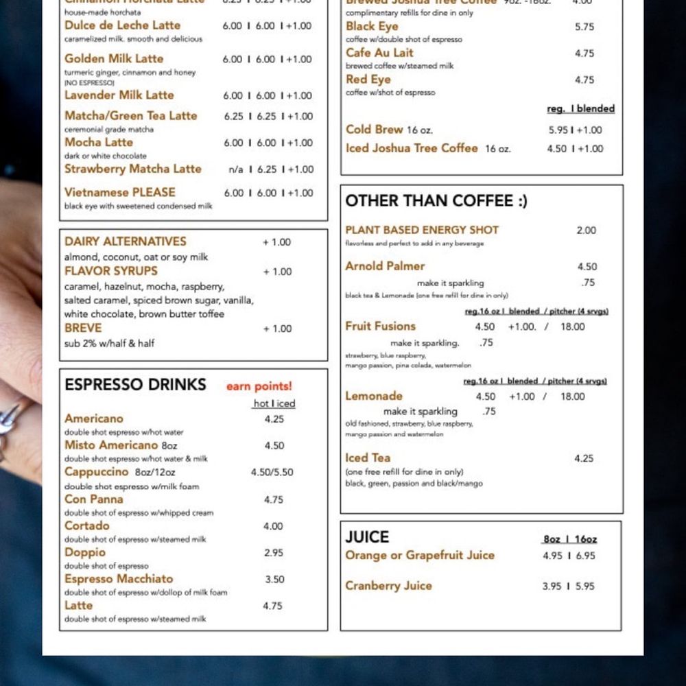 YES PLEASE - Coffe/drink menu - Coffee & Tea Near Me - La Quinta, California YES PLEASE - Coffe/drink menu - Coffee & Tea Near Me - La Quinta, California