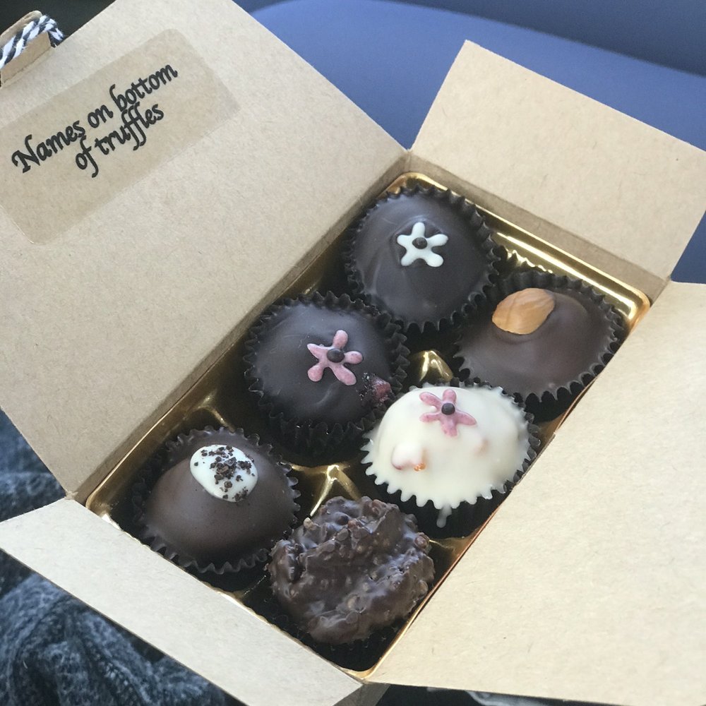 Cocoa Parlor - Our organic/vegan truffles :) favorites were Hazlenut & Strawberry Milkshake! - Chocolatiers & Shops Near Me - Laguna Niguel, California