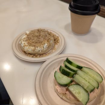 The Crumpet Shop - Vermont (L) & Smoked Salmon Cream Cheese w/Cucumbers - Bakeries Near Me - Seattle, Washington