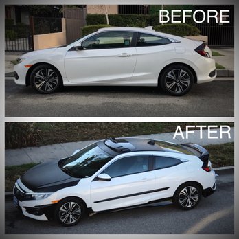 Central Valley Auto Body - After Central Valley Auto Body finished adding the Matte Black wrap to the Trunk/Roof/Hood of my brand new 2016 Honda Civic Coupe EX-L! - Body Shops Near Me - Northridge, California Central Valley Auto Body - After Central Valley Auto Body finished adding the Matte Black wrap to the Trunk/Roof/Hood of my brand new 2016 Honda Civic Coupe EX-L! - Body Shops Near Me - Northridge, California