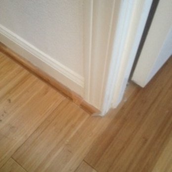 DWP Plumbing - Baseboard cut to short and piece mealed together wood grain wrong way - Plumbing Near Me DWP Plumbing - Baseboard cut to short and piece mealed together wood grain wrong way - Plumbing Near Me