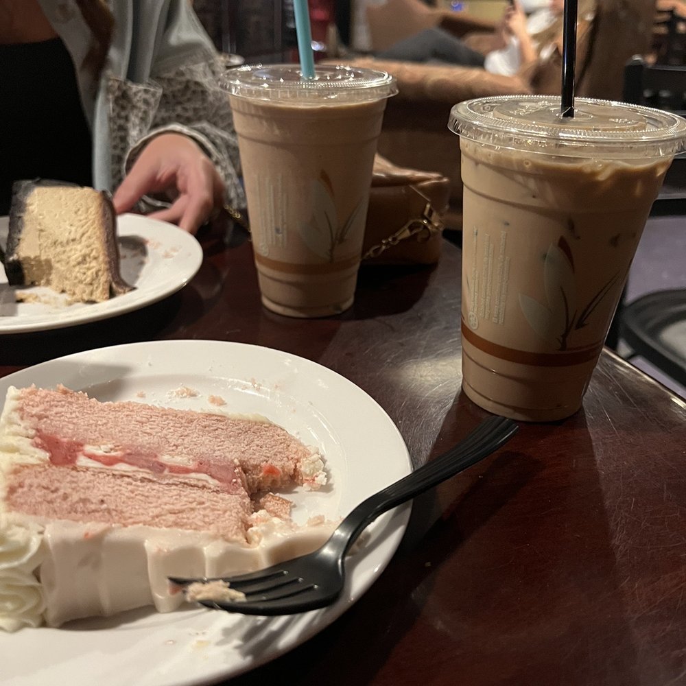 Coffee Underground - Strawberry cake (personal fave), mocha cheesecake, peanut butter mocha frappe, and iced coffee! Loved it ALL! - Coffee & Tea Near Me - Greenville, South Carolina