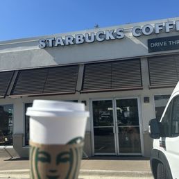 Exterior outside entrance of Starbucks - Cappuccino with soya milk - Jacksonville Beach, Florida Exterior outside entrance of Starbucks - Cappuccino with soya milk - Jacksonville Beach, Florida