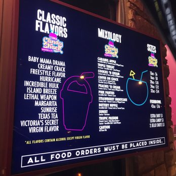 Candy Shack Daiquiris - Menu - Juice Bars & Smoothies Near Me - Arlington, Texas