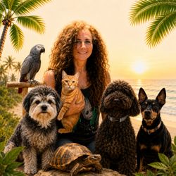 Strong Paws Pet Services - Thanks to AI for helping me create this fun photo with images of my actual clients!