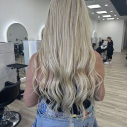 Keratip extensions, blowout, waves