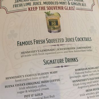 Hennessey's Tavern - Cocktail menu - Bars Near Me - Laguna Beach, California Hennessey's Tavern - Cocktail menu - Bars Near Me - Laguna Beach, California