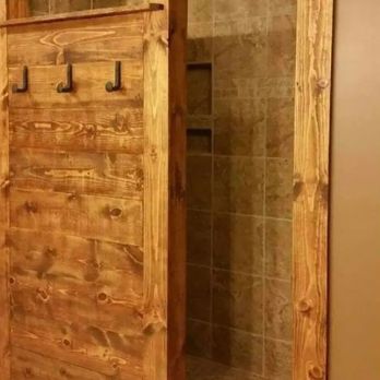 Can Do Handyman Services - A custom wooden shower partitin. - Handyman Near Me Can Do Handyman Services - A custom wooden shower partitin. - Handyman Near Me