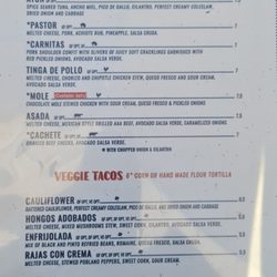 La Taqueria - Menu 2