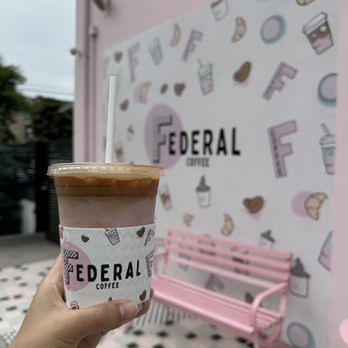 Federal Coffee - Pink Latte with Milk and Muscavado - Coffee & Tea Near Me - Los Angeles, California