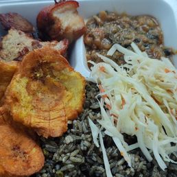 Griot, Diri Djon Djon, Legume, Pikliz, & Banane Peze
