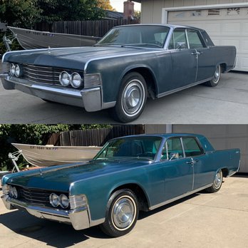 Herreras Mobile Detailing - Classic Lincoln before and after the service paint enhancement and wax - Auto Detailing Near Me Herreras Mobile Detailing - Classic Lincoln before and after the service paint enhancement and wax - Auto Detailing Near Me