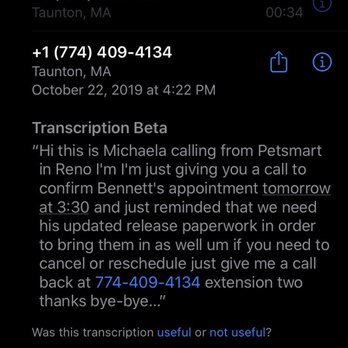 PetSmart - My voicemails. - Pet Training Near Me - Raynham, Massachusetts
