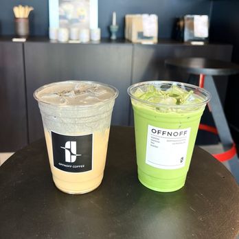 OFFNOFF COFFEE - Jasmine Matcha & On Latte (ig: @cravingswithcat) - Coffee & Tea Near Me - La Palma, California OFFNOFF COFFEE - Jasmine Matcha & On Latte (ig: @cravingswithcat) - Coffee & Tea Near Me - La Palma, California