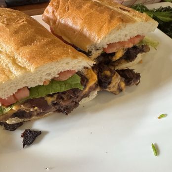 Freeman's Grub & Pub - Chopped Brisket Sandwich (pimento cheese, bbq sauce, bacon, lettuce & tomato) - New American Near Me - Greensboro, North Carolina