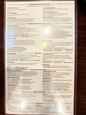 Menu photo 2 Hacienda Evergreen Evergreen, CO Menu photo 2 Hacienda Evergreen Evergreen, CO