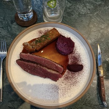 Salt Harvest - Perfectly cooked duck with an incredible beet mousse. The duck was tender, flavorful, and beautifully balanced - Seafood Near Me - Seattle, Washington