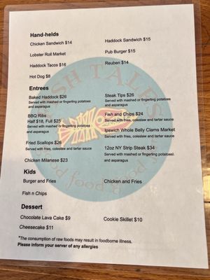 Menu photo 1 Fish Tales Pub Gloucester, MA