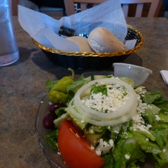 Kostas Express Restaurant - side greek salad that came with entrée plus yeast rolls - Greek Near Me - Dillsboro, North Carolina Kostas Express Restaurant - side greek salad that came with entrée plus yeast rolls - Greek Near Me - Dillsboro, North Carolina