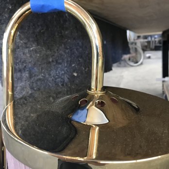 General Brite Plating - Polished brass sconce by whyrHymer - Metal Fabricators Near Me - Los Angeles, California