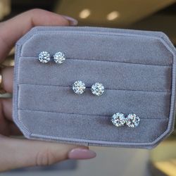 Diamond Solitaire Studs in All Sizes