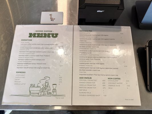 Menu photo 2 Goose Coffee Rancho Cucamonga, CA