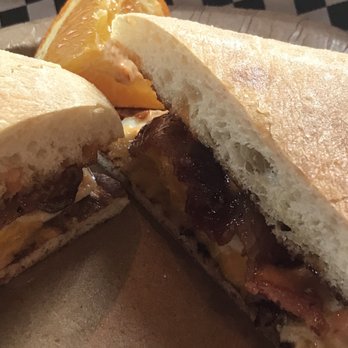 Old School Cafe - Egg sandwich with candied bacon - Bakeries Near Me - Naples, New York