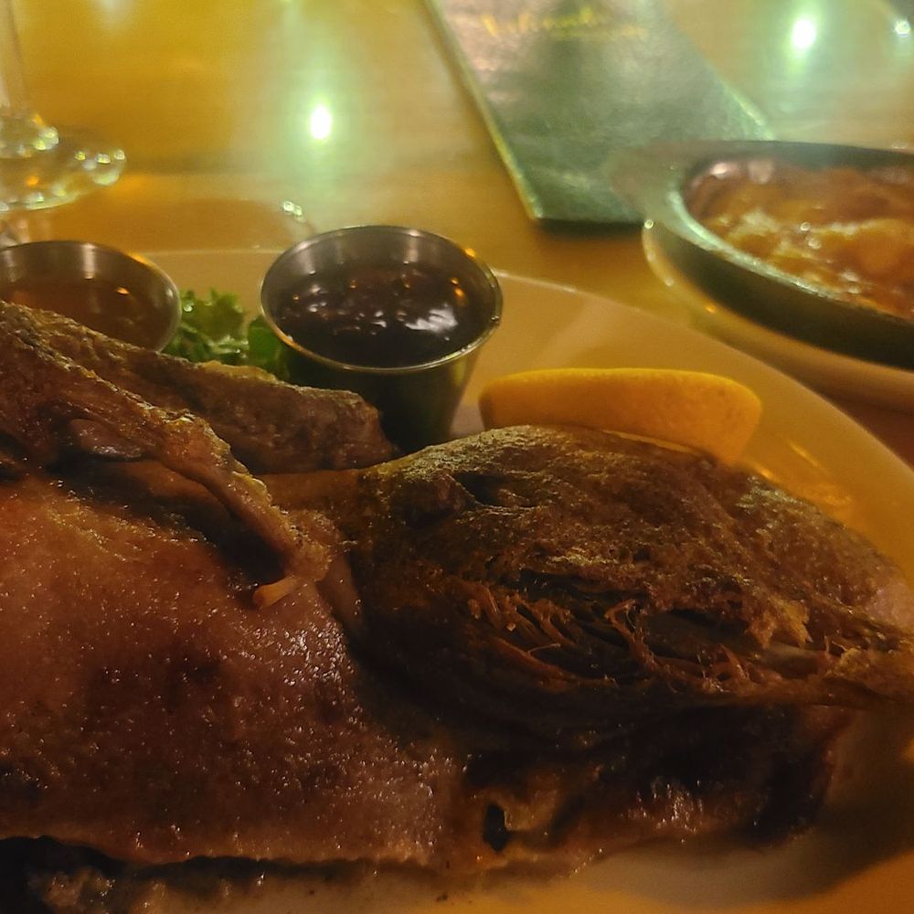 Ishnala - Duck with potatoes au gratin. - Steakhouses Near Me - Wisconsin Dells, Wisconsin Ishnala - Duck with potatoes au gratin. - Steakhouses Near Me - Wisconsin Dells, Wisconsin