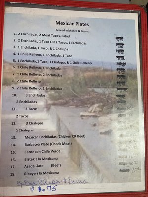 Menu photo 5 OJ Mexican Restaurant Claude, TX