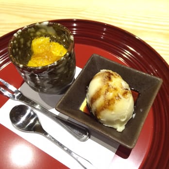 Zen Japanese Restaurant - Home made dessert, mango jelly and soy icecream - Japanese Near Me - Markham, Ontario Zen Japanese Restaurant - Home made dessert, mango jelly and soy icecream - Japanese Near Me - Markham, Ontario
