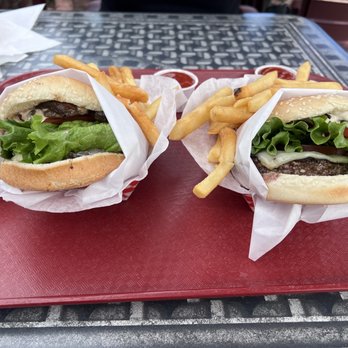 Jack's Hamburgers - Chipotle Burger & Swiss and Mushroom Burger with fries - Burgers Near Me - Santa Cruz, California Jack's Hamburgers - Chipotle Burger & Swiss and Mushroom Burger with fries - Burgers Near Me - Santa Cruz, California
