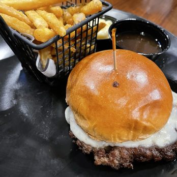 Forks & Boards - French Dip burger with Au Jus: $14.49-juicy and flavorful - American Near Me - Phoenix, Arizona