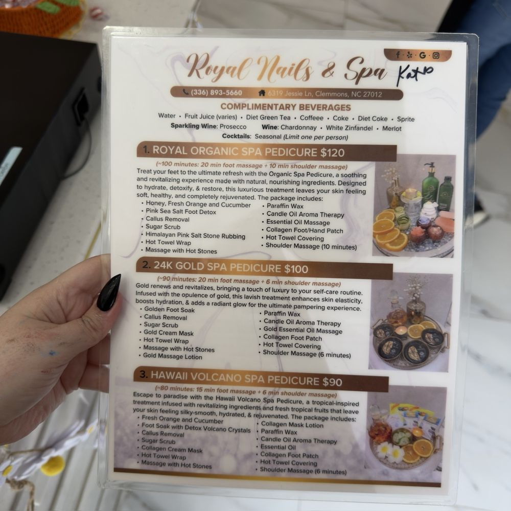 Royal Nails & Spa - Pedicure menu - Nail Salons Near Me - Clemmons, North Carolina Royal Nails & Spa - Pedicure menu - Nail Salons Near Me - Clemmons, North Carolina