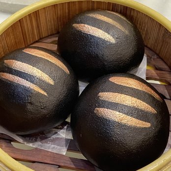 Happy Harbor - Squid Ink Molten Egg Custard Bao - Dim Sum Near Me - Rowland Heights, California