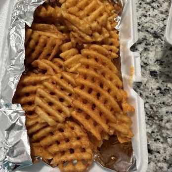 Brava Burger - Large waffle fries...enough to feed 4-5 people - Burgers Near Me - Morgantown, West Virginia Brava Burger - Large waffle fries...enough to feed 4-5 people - Burgers Near Me - Morgantown, West Virginia