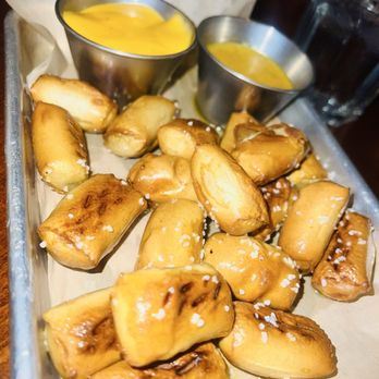 Duke's Tavern - Pretzel bites with beer cheese and a sweet mustard - all very good! - Coffee & Tea Near Me - Amherst, New York