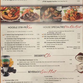 Pho Today - Menu July 2023 - Vietnamese Near Me - Jacksonville, Florida