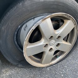 B & B Tire - Flat tire & tire is completely off rim  & they fixed this headache in less than 15 mins!!