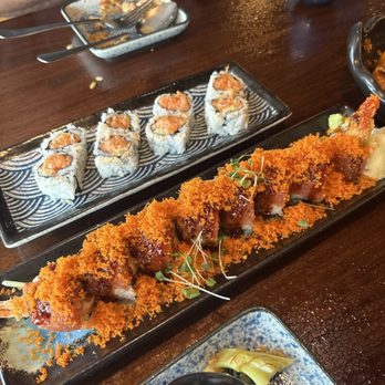Koto Sushi&Ramen - Spicy salmon and red dragon rolls. The sushi is delicious and fresh - Salad Near Me - Spring, Texas