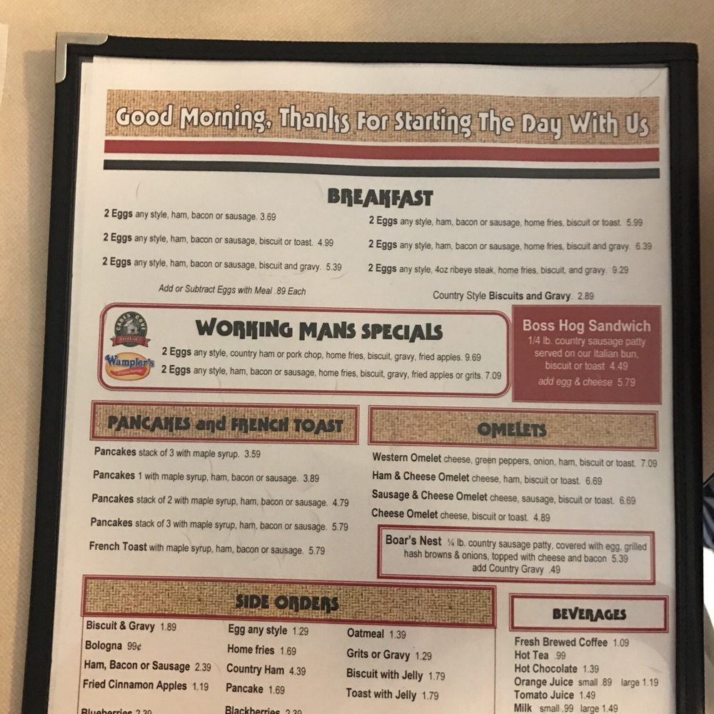 Down Home Grill - Breakfast menu - American Near Me - Louisa, Kentucky