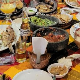 Amazing feast with salsa, guacamole, tripe, and margaritas (I personally loved the Tamarindo one if you enjoy that kind of candy) Amazing feast with salsa, guacamole, tripe, and margaritas (I personally loved the Tamarindo one if you enjoy that kind of candy)