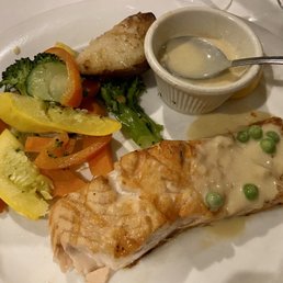 Salmon with brandy cream sauce