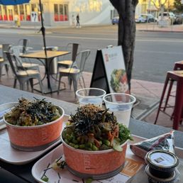 Two large bowls and Rice Ball - Cali Mix Two large bowls and Rice Ball - Cali Mix