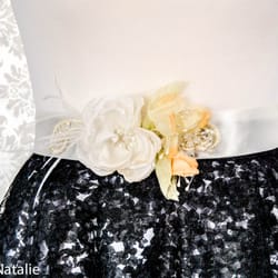 Bridal by Natalie - Pure Silk Floral Sash