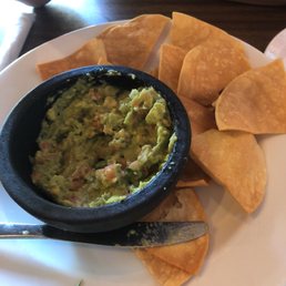 Guacamole with chips. Couldn't taste the the cilantro :(